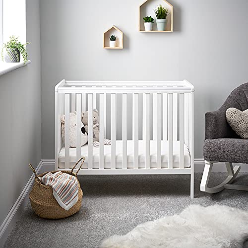 Obaby White Space Saver Cot, Bantam