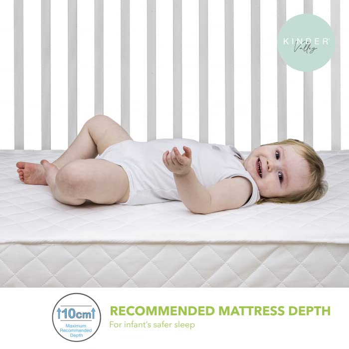 Grey Havana Compact Baby Cot with Adjustable Heights