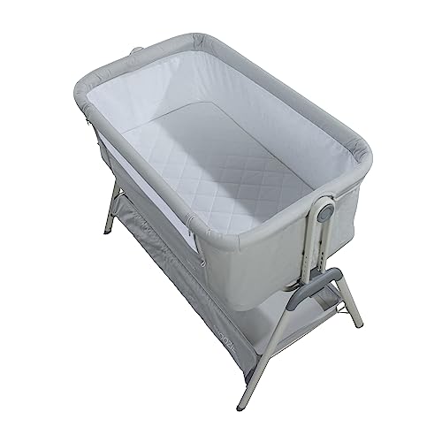Kinder Valley Snoozie Bedside Crib in Antartica Grey