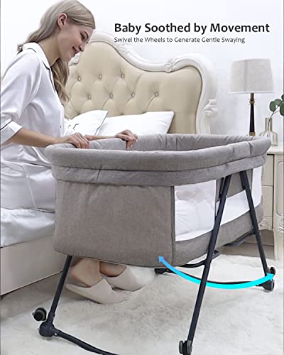 UBRAVOO Grab-and-go Travel Cot with Silent Wheels