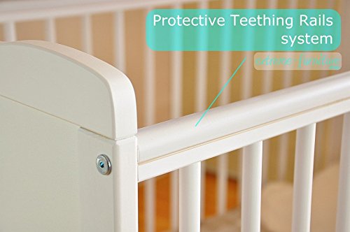 Solid Wood White Cot Bed with Drawer & Deluxe Mattress