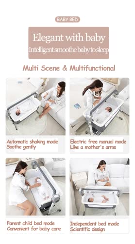 Convertible Baby Bedside Cot with Bluetooth Music功能