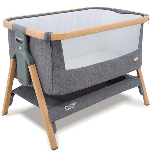 Tutti Bambini CoZee Next to Me Crib - Oak & Charcoal