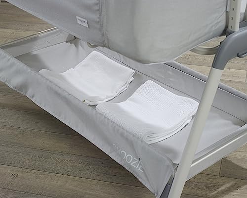 Kinder Valley Snoozie Bedside Crib in Antartica Grey