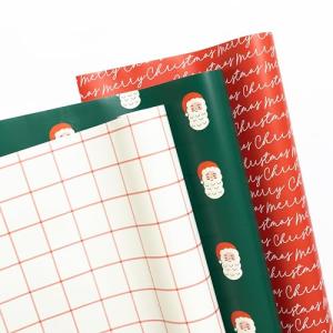 Traditional Satin Christmas Wrapping Paper Roll
