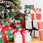 Traditional Satin Christmas Wrapping Paper Roll