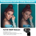 1080p HD Webcam with Microphone for Streaming