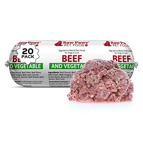 Raw Paws Pet Beef & Veggie Dog Food Rolls