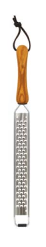 Bisetti Stainless Steel Grater Slicer, Olive Wood Handle