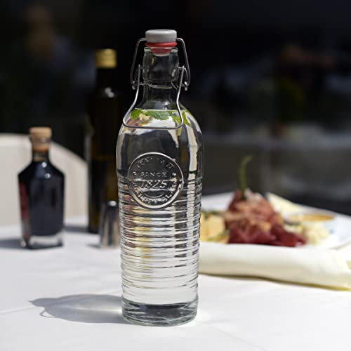 Bormioli Rocco Water Bottle | 37.25 oz, Italian Glass
