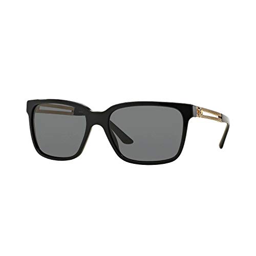 Versace Man Sunglasses Black Frame, Grey Lenses, 58MM