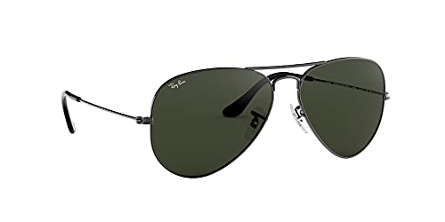 Ray-Ban RB3025 Classic Aviator Sunglasses, Gunmetal/G-15 Green, 58 mm