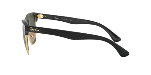 Clubmaster Sunglasses in Demi Gloss Black/Gold Green