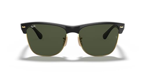Clubmaster Sunglasses in Demi Gloss Black/Gold Green