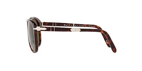 Persol PO0714SM Steve McQueen Aviator Sunglasses, Havana/Green