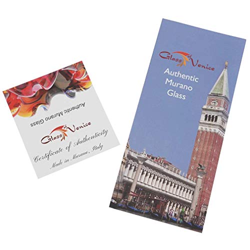 Murano Glass Wine Glasses 24K Gold Leaf, Red, Set