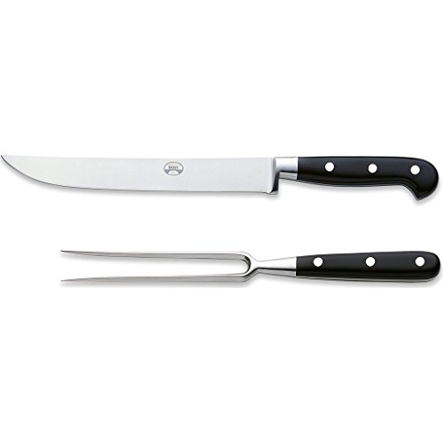 Coltellerie Berti Carving Set | Black Lucite Handles
