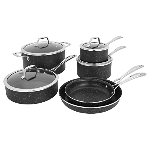 Henckels Granitium Notte 10-piece Cookware Set (Black)
