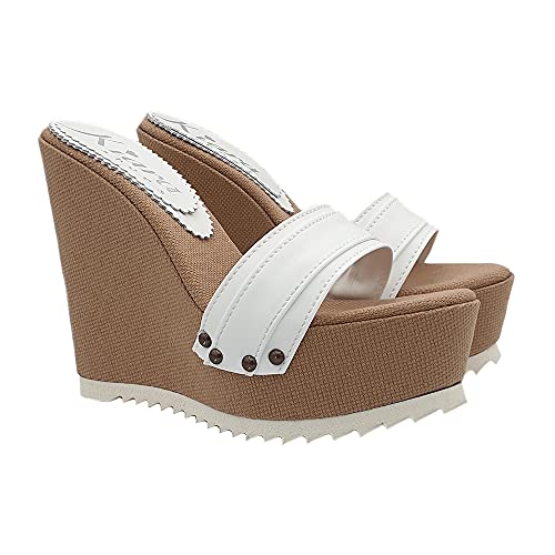 Kiara Shoes Handmade Italian Women's Wedges - KZ2001 BIANCO