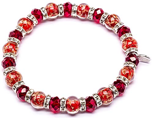 Venetian Handmade Murano Glass Stretch Bracelet - Italian Jewelry