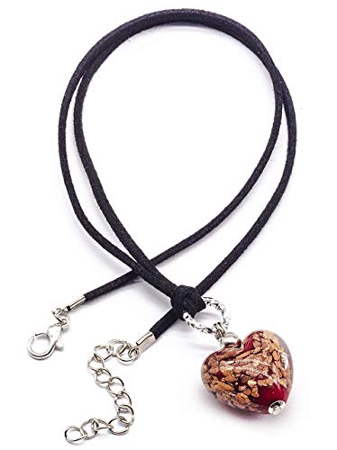 Handmade Murano Glass Heart Pendant - Italian Jewelry