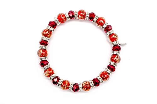 Venetian Handmade Murano Glass Stretch Bracelet - Italian Jewelry