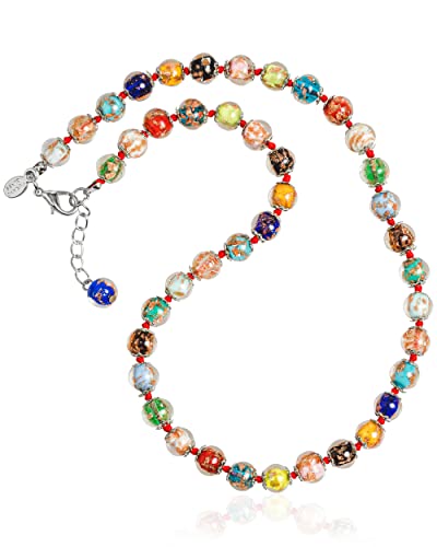 Murano Glass Avventurine Necklace crafted in Italy