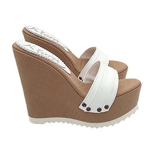 Kiara Shoes Handmade Italian Women's Wedges - KZ2001 BIANCO