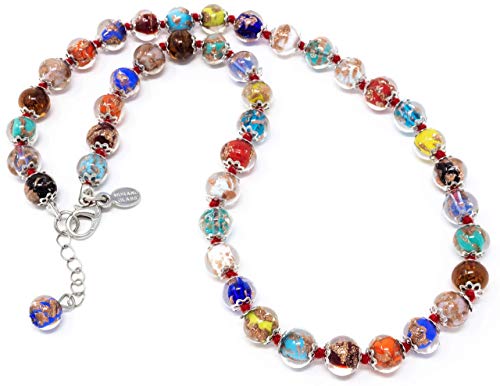 Murano Glass Avventurine Necklace crafted in Italy