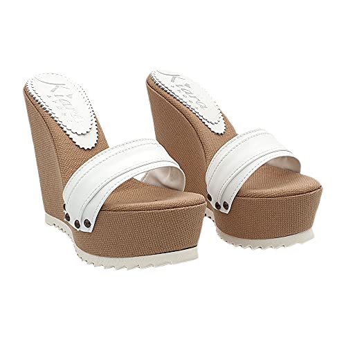 Kiara Shoes Handmade Italian Women's Wedges - KZ2001 BIANCO