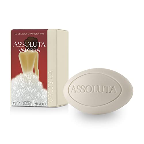 Valobra Bar Soap Assoluta, with Shea Butter Cream for Soft, Velvety Skin, 1.6 oz/45g
