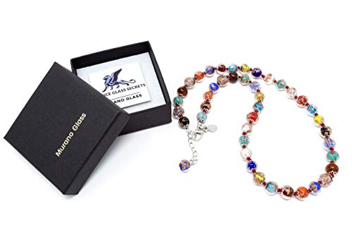 Murano Glass Avventurine Necklace crafted in Italy