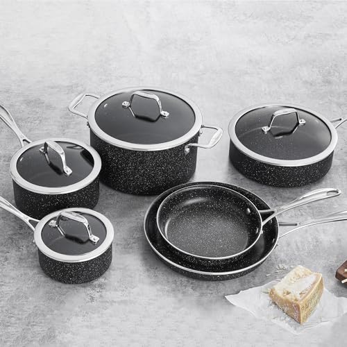 Henckels Granitium Notte 10-piece Cookware Set (Black)