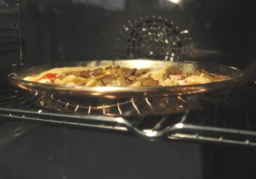 Handmade Copper Pizza Tray - Italian Crafted - 12.6x1.2 Inch