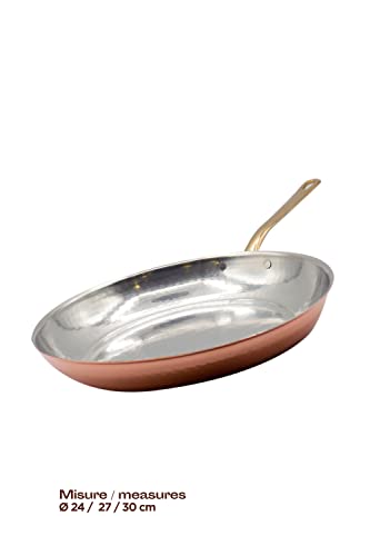 CREARTISTIC Made in Italy 11.8 Inch Copper Fry Pan