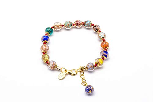 Murano Glass Aventurine Bracelet - Multicolor Handmade in Italy