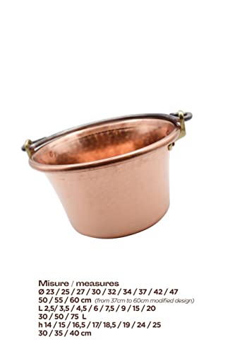 CREARTISTIC Italian Polenta Copper Pot – 9 inch