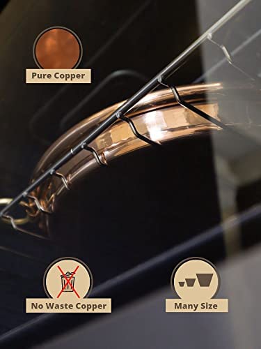 Handmade Copper Pizza Tray - Italian Crafted - 12.6x1.2 Inch