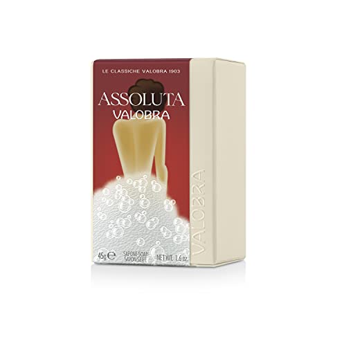 Valobra Bar Soap Assoluta, with Shea Butter Cream for Soft, Velvety Skin, 1.6 oz/45g