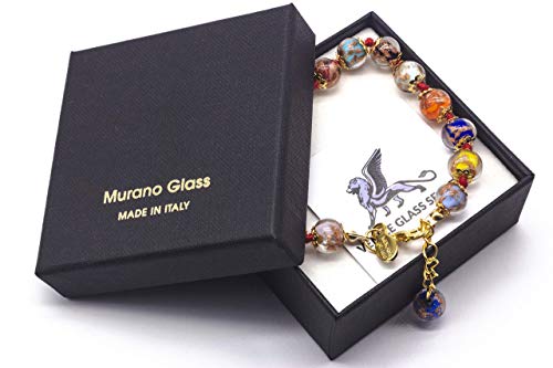 Murano Glass Aventurine Bracelet - Multicolor Handmade in Italy