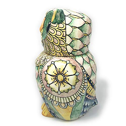Hand-Painted Italian Ceramic Owl Cookies Jar by Parrini