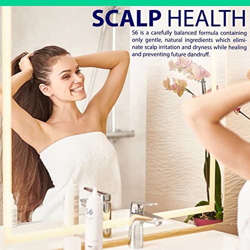 NAPURA S6 Anti Dandruff Shampoo with Tea Tree Oil, 1% Zinc and 5% Salicylic Acid - Natural Itchy Scalp Treatment (6.76 fl oz) for Men and Women