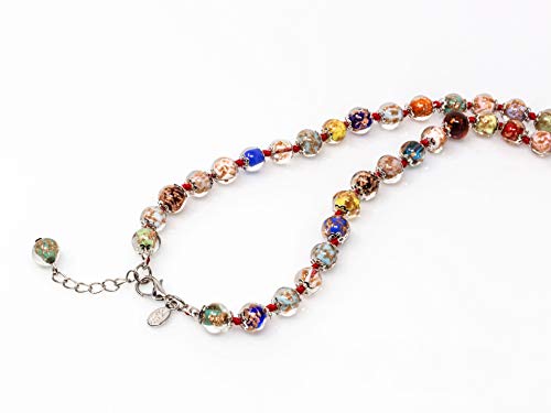 Murano Glass Avventurine Necklace crafted in Italy