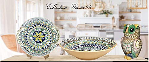 Hand-Painted Italian Ceramic Owl Cookies Jar by Parrini