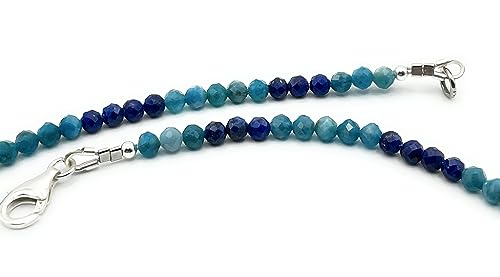 Italian made Apatite Necklace with Baroque Pearl