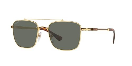 Persol PO2487S Gold/Havana/Green Polarized Sunglasses, 55mm