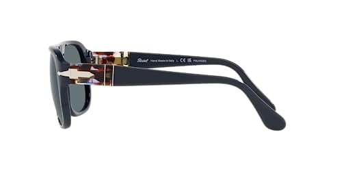 Persol Aviator Sunglasses, Dusty Blue/Dark Blue Polarized, 57mm