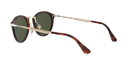 Persol PO3166S Round Sunglasses, Gold/Havana, 49 mm