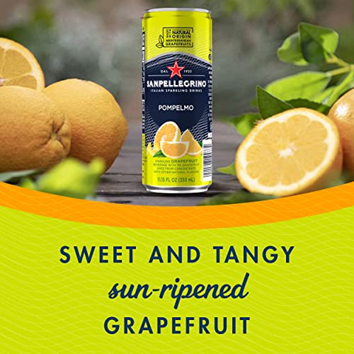 Sanpellegrino Pompelmo Sparkling Grapefruit, 24-Pack 11.15oz Cans