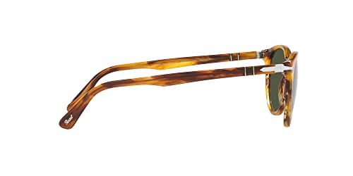 Persol PO3152S Sunglasses, Striped Brown/Green, 52 mm